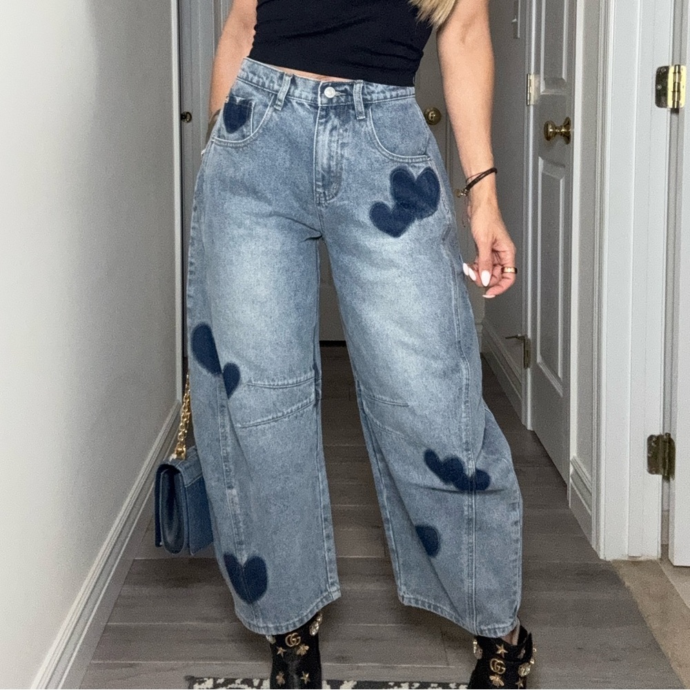 Denim Heart Pant